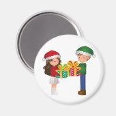 Christmas Couple Magnet (Vorderseite/Rückseite)