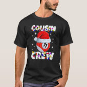 Christmas Cousin Crew 11 Ball Billiard Pajamas Fam T-Shirt (Vorderseite)