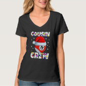 Christmas Cousin Crew 11 Ball Billiard Pajamas Fam T-Shirt (Vorderseite)