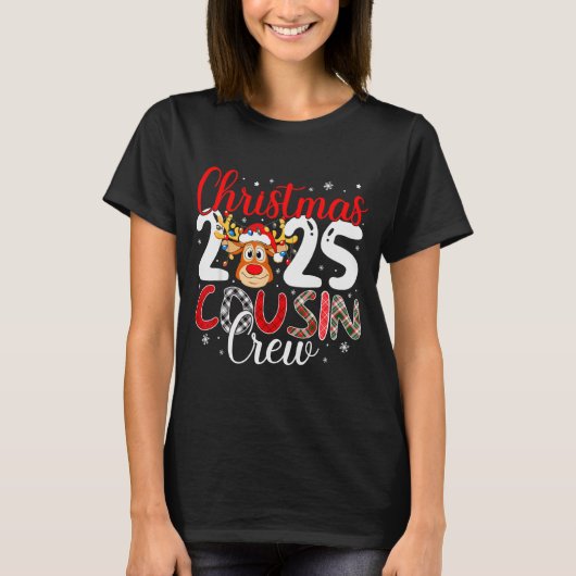 Christmas Cousin Crew 2025 Matching Family Xmas Pa T-Shirt (Vorderseite)