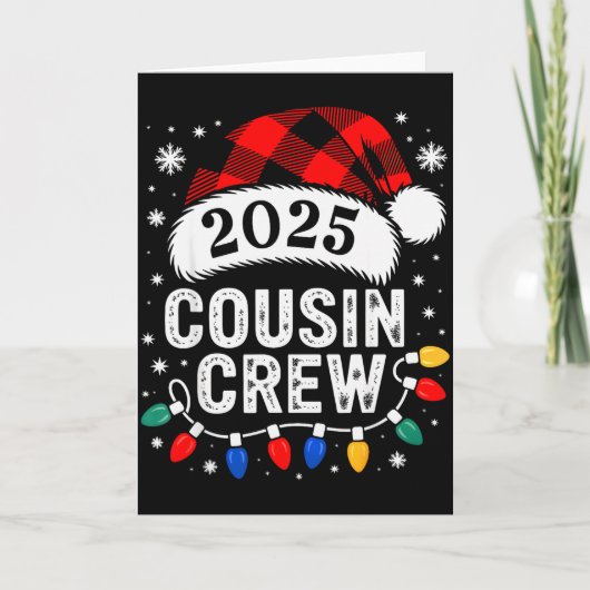 Christmas Cousin Crew 2025 Matching Xmas Family Pa Karte (Vorderseite)