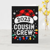 Christmas Cousin Crew 2025 Matching Xmas Family Pa Karte (Gelbe Blume)
