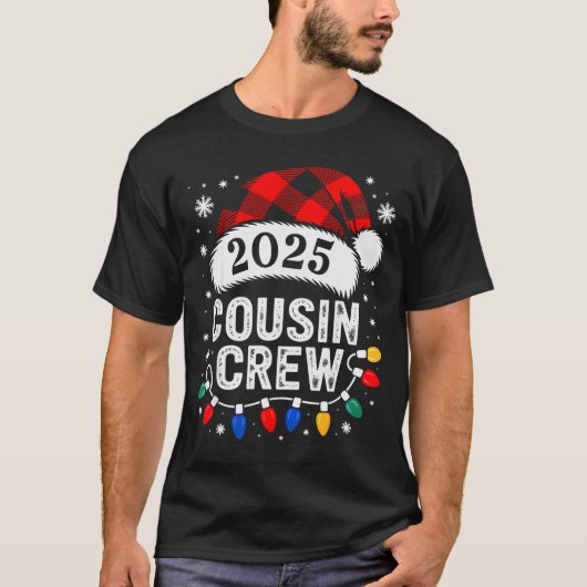 Christmas Cousin Crew 2025 Matching Xmas Family Pa T-Shirt (Vorderseite)