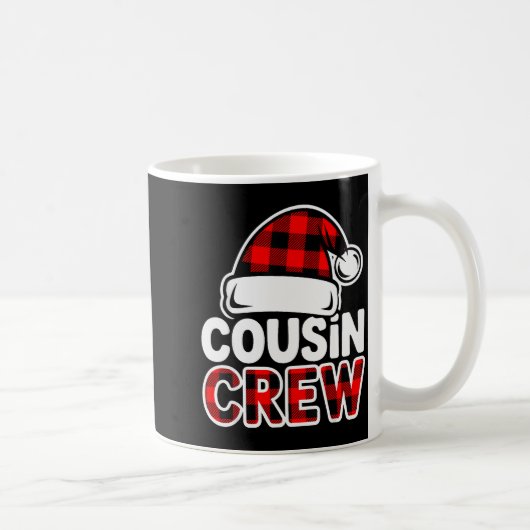 Christmas Cousin Crew Buffalo Red Plaid Pajamas Fa Kaffeetasse (Rechts)