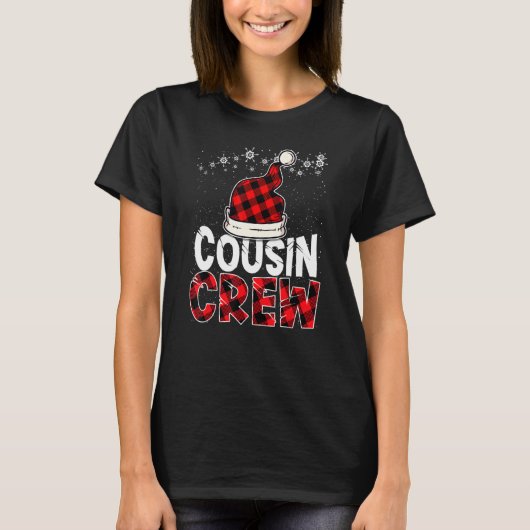 Christmas Cousin Crew Buffalo Red Plaid Pajamas Fa T-Shirt (Vorderseite)