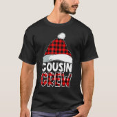 Christmas Cousin Crew Buffalo red Plaid Pajamas Fa T-Shirt (Vorderseite)