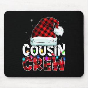 Christmas Cousin Crew Buffalo Rot Karierte Pyjamas Mousepad