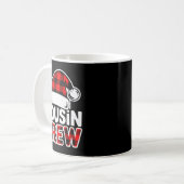 Christmas-Cousin-Crew-Buffalo-Rot-Karo-Pyjamas Fa Kaffeetasse (Vorderseite Links)