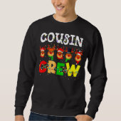 Christmas Cousin Crew Reindeer Matching Family Pa Sweatshirt (Vorderseite)