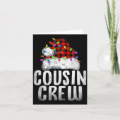 Christmas Cousin Crew Santa Xmas Family Matching P Karte (Vorderseite)