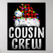 Christmas Cousin Crew Santa Xmas Family Matching P Poster (Vorne)