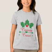 Christmas Cousin Crew Tri-Blend Shirt (Vorderseite)