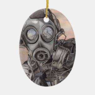 Christmas Covid Pandemie Keramik Ornament