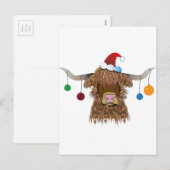 Christmas Cow Feiertagspostkarte (Vorne/Hinten)