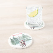 Christmas Cow Sandstone Coaster Getränkeuntersetzer (Seite)
