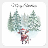 Christmas Cow Sticker (Vorderseite)