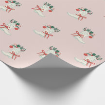 Christmas Cowboy Boot Wrapping Paper