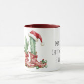 Christmas Cowboy Boots Cactus Tasse (Zentrum)
