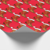 Christmas Cowboy Boots Country Western Cowgirl Geschenkpapier (Ecke)