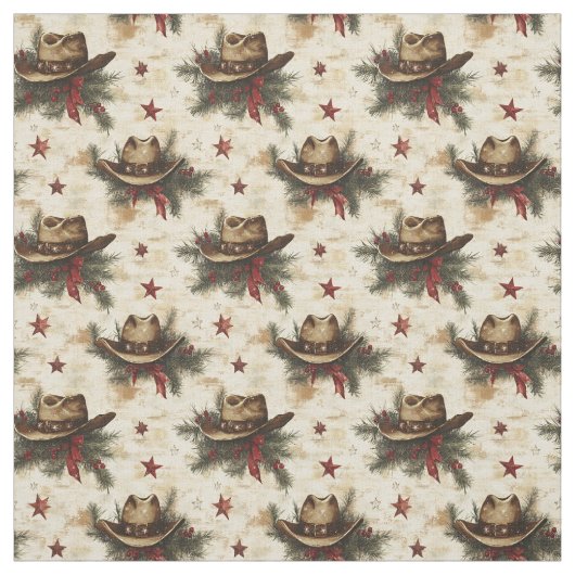 Christmas Cowboy Hats Stoff (Muster)