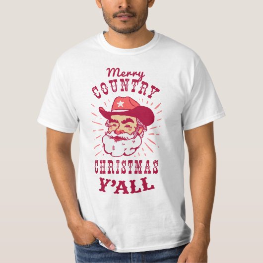 Christmas Cowboy Santa Claus | Value T - Shirt (Vorderseite)