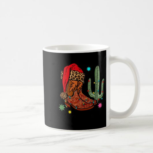 Christmas Cowgirl Boots,western Christmas Funny Gi Kaffeetasse (Rechts)