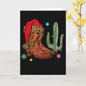 Christmas Cowgirl Boots,western Christmas Funny Gi Karte (Gelbe Blume)