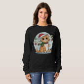 Christmas Cozy Santa Kitty T-Shirt Sweatshirt (Vorne ganz)