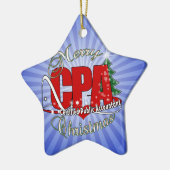 CHRISTMAS CPA zertifizierter öffentlicher Wirtscha Keramikornament (Links)