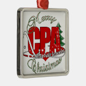 CHRISTMAS CPA zertifizierter öffentlicher Wirtscha Silbernes Ornament (Rechts)
