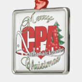 CHRISTMAS CPA zertifizierter öffentlicher Wirtscha Silbernes Ornament (Links)