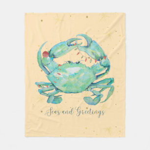 Christmas Crab Beach Fleecedecke