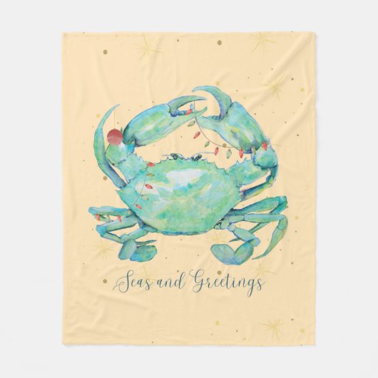 Christmas Crab Beach Fleecedecke (Vorderseite)
