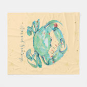 Christmas Crab Beach Fleecedecke (Vorderseite (Horizontal))