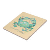 Christmas Crab Beach Fliese (Seite)