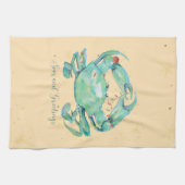 Christmas Crab Beach Geschirrtuch (Horizontal)