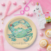 Christmas Crab Beach Pappteller (Party)