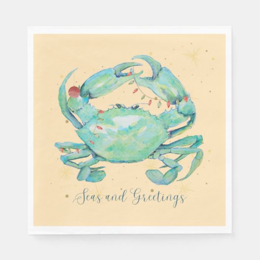 Christmas Crab Beach Serviette (Vorderseite)