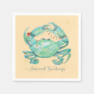 Christmas Crab Beach Serviette
