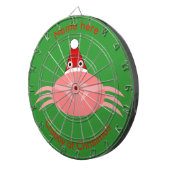 Christmas Crab Custom Dart Board Dartscheibe (Vorderseite rechts)