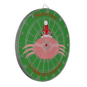 Christmas Crab Custom Dart Board Dartscheibe (Vorderseite Links)