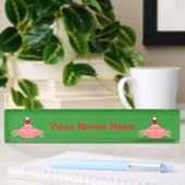 Christmas Crab Custom Namplate Namensplakette