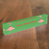 Christmas Crab Custom Namplate Namensplakette (Seite)