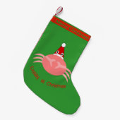 Christmas Crab Custom Strumpf Kleiner Weihnachtsstrumpf (Vorderansicht (hängend))