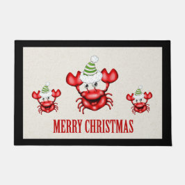 Christmas Crab Door Mat Fußmatte