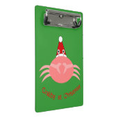 Christmas Crab Mini Clipboard Klemmbrett (Schrägansicht)