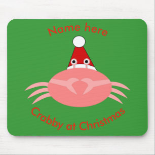 Christmas Crab Mousepad