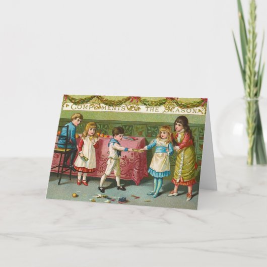 Christmas Crackers Feiertagskarte (Vorderseite)