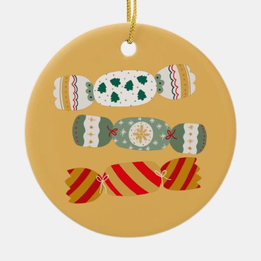Christmas Crackers Keramik Ornament (Vorne)