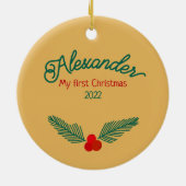 Christmas Crackers Keramik Ornament (Hinten)